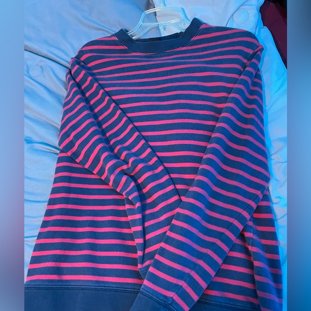 H&M Blue & Red Striped Sweater